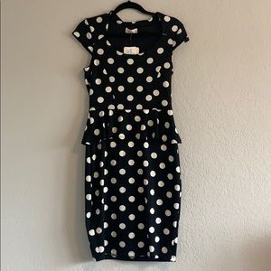 Polka dot cocktail dress